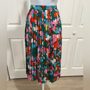 J. Crew Multicolor Abstract A-Line Skirt
